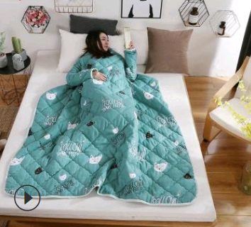 Winter Lazy Quilt with Sleeves Image