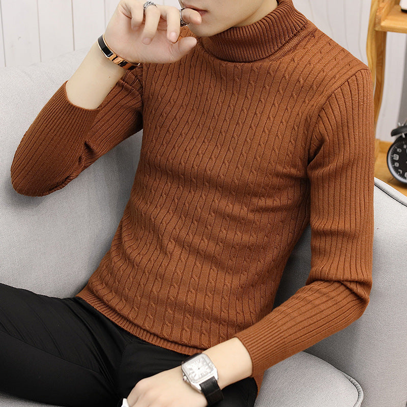 Slim-fit Sweater Men High Neck Bottoming T-shirt Sweater Men Image