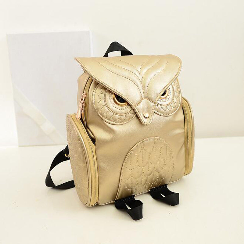 Japanese and Korean trends, women's Owl backpack, leisure travel bag, fashion personality cartoon Backpack Image