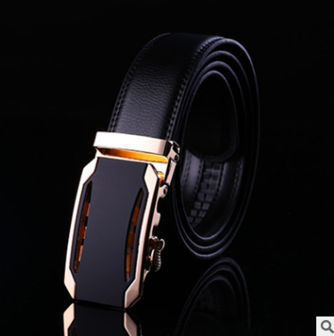 Men's leather factory direct belt buckle leather belt men's automatic belt belt wholesale business Image