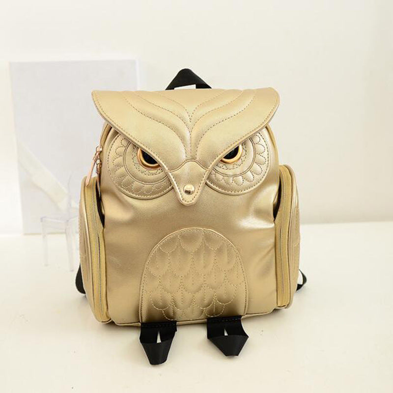 Japanese and Korean trends, women's Owl backpack, leisure travel bag, fashion personality cartoon Backpack Image