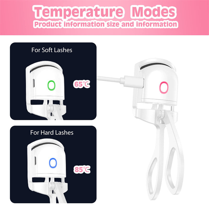 Heated Eyelash Curler Electric Temperature Control Mini Eyelash Curler Electric Portable Charging Image