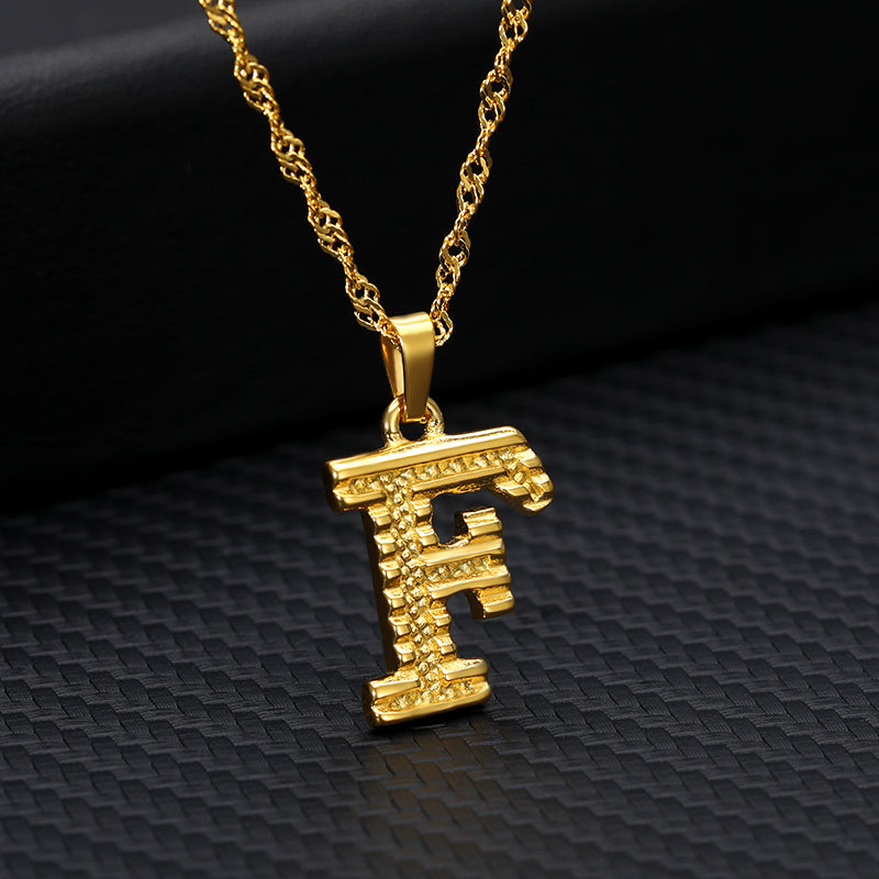 26 letters gold-plated pendant necklace Image