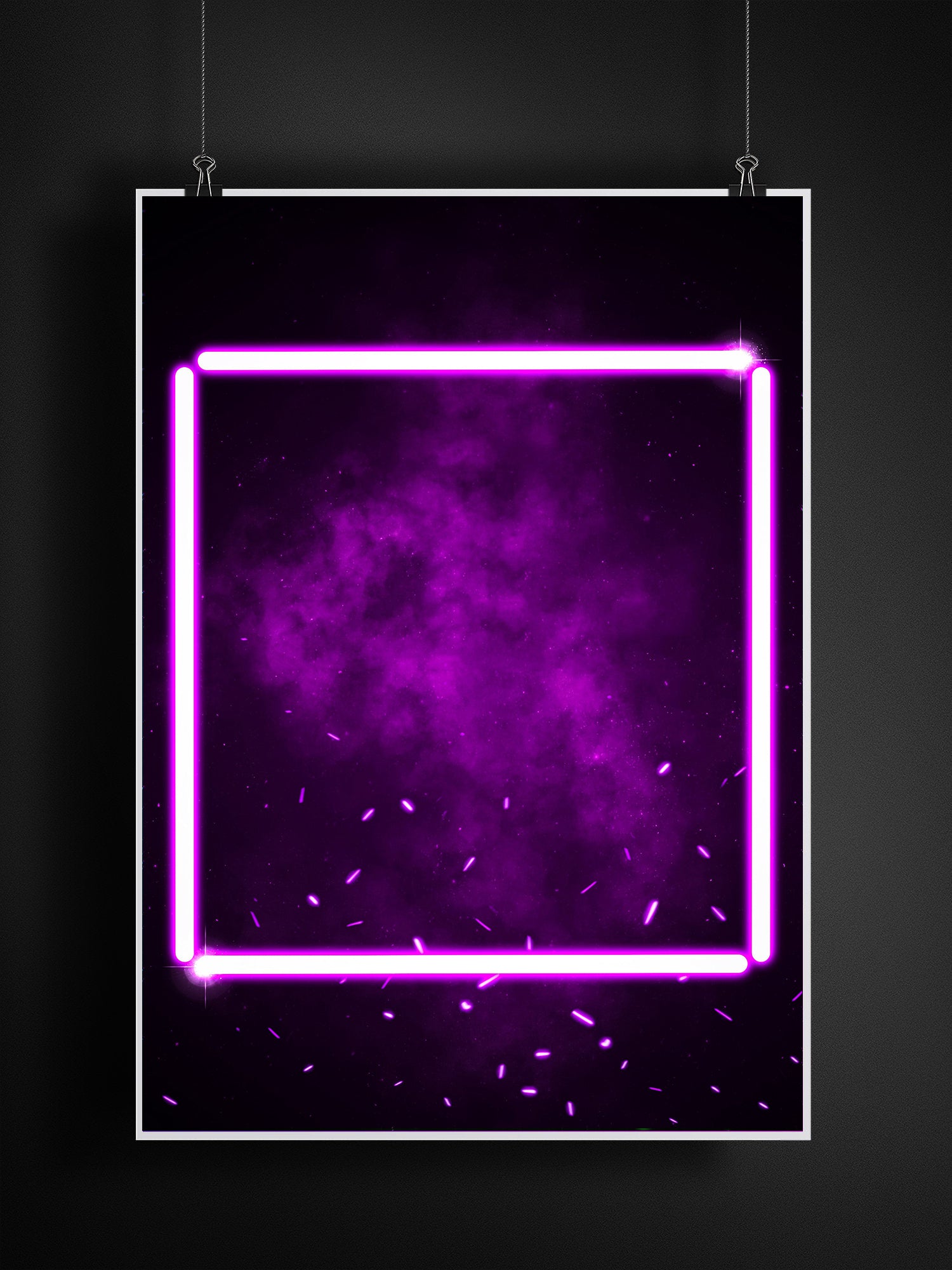 Retro Neon Game Poster Canvas Painting Image