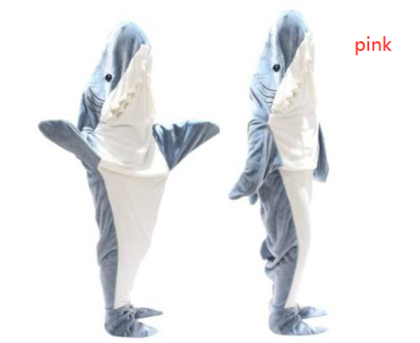 Cartoon Shark Sleeping Bag Pajamas Office Nap Shark Blanket Karakal High Quality Fabric Mermaid Shawl Blanket For Children Image