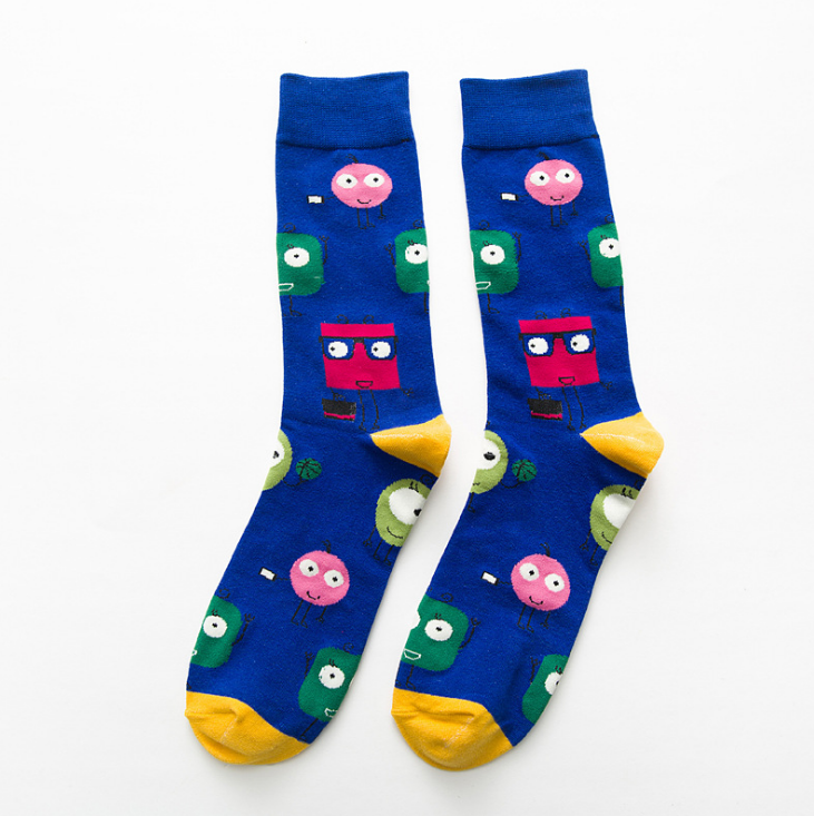 New Fashion Style Socks Short Chicken Geometry Pattern Funny Cotton Socks Image