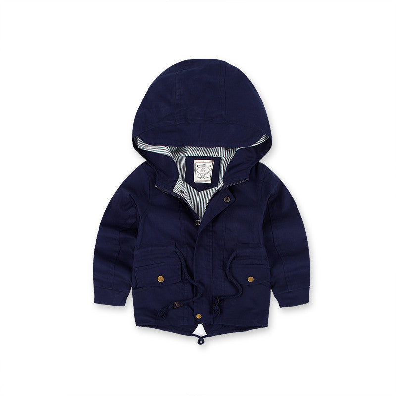 LM 6035 Europe And American Wind  Boy's Coat And Cashmere Boy's Windcoat For 2021 Autumn And Winter Children's Clothes Image