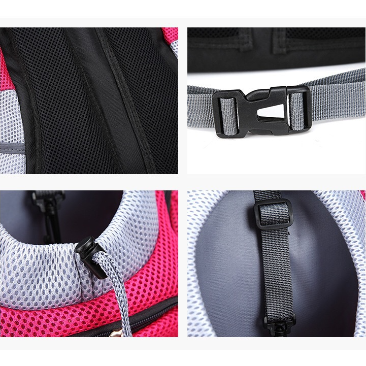 Pet Dog Carrier Carrier For Dogs Backpack Out Double Shoulder Portable Travel Outdoor Carrier Bag Mesh Image