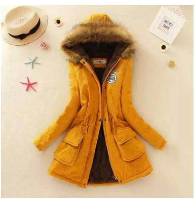 Thick Winter Jacket Women Large Size Long Section Hooded parka outerwear new fashion fur collar Slim padded cotton warm coat Image