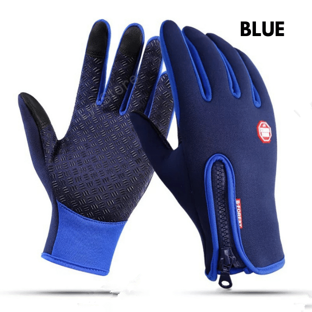Winter Gloves Touch Screen Riding Motorcycle Sliding Waterproof Sports Gloves With Fleece Image