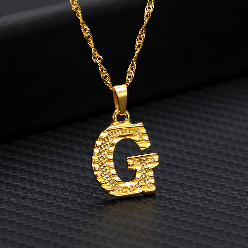 26 letters gold-plated pendant necklace Image