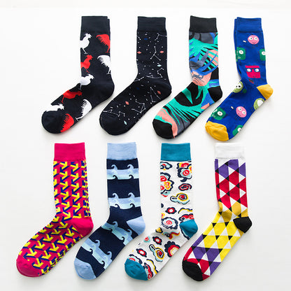 New Fashion Style Socks Short Chicken Geometry Pattern Funny Cotton Socks