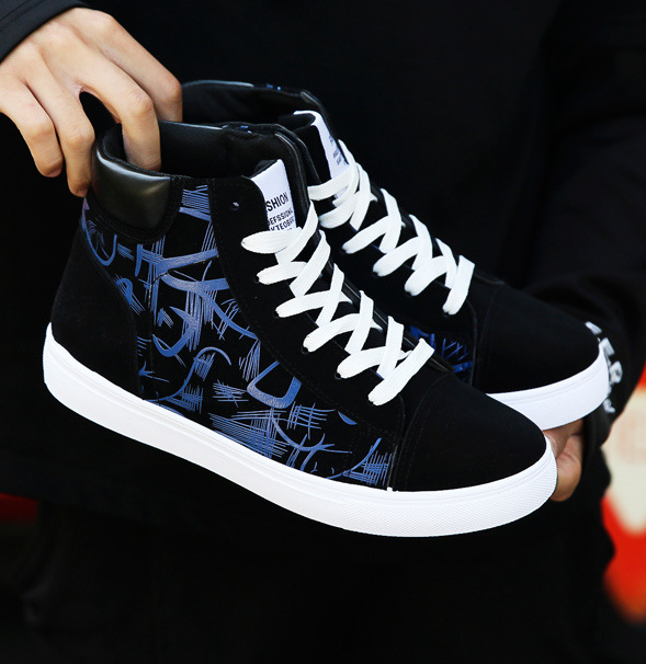 Spring high top shoes Korean Edition men\'s shoes Image