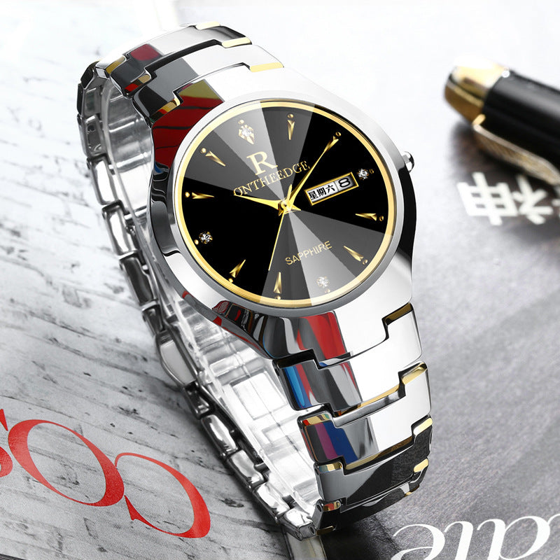 Tungsten Steel Watch Men's Watch Quartz Watch Image