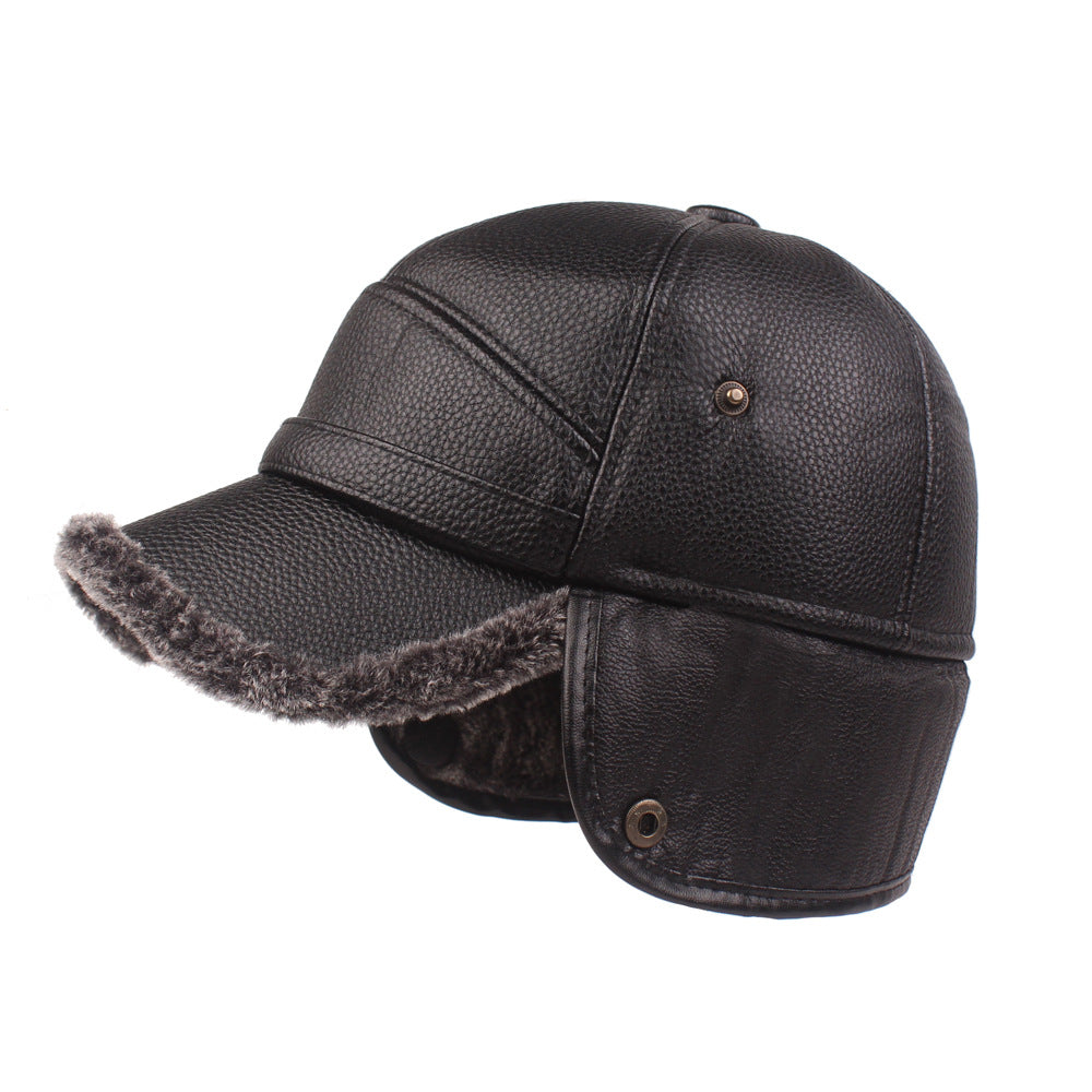 Leather cap men's cap Image