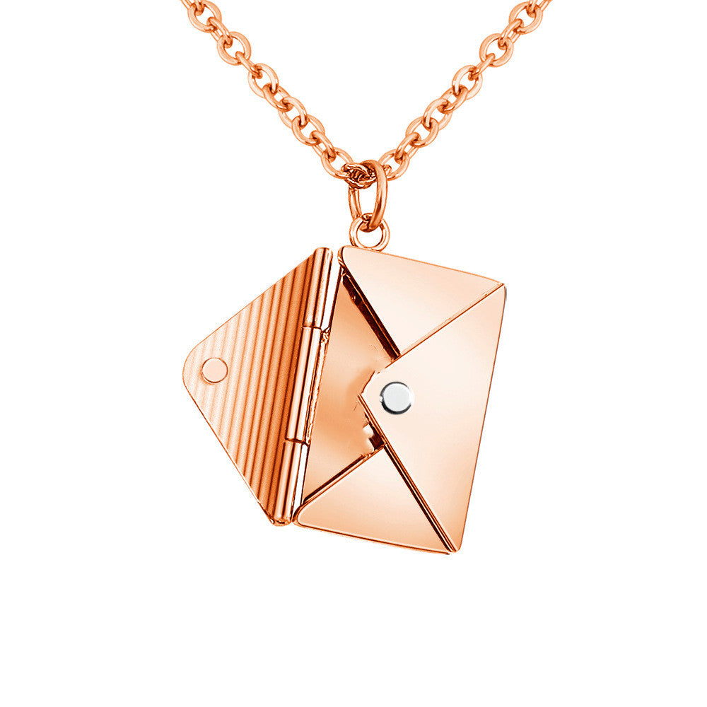 Fashion Jewelry Envelop Necklace Women Lover Letter Pendant Best Gifts For Girlfriend Image