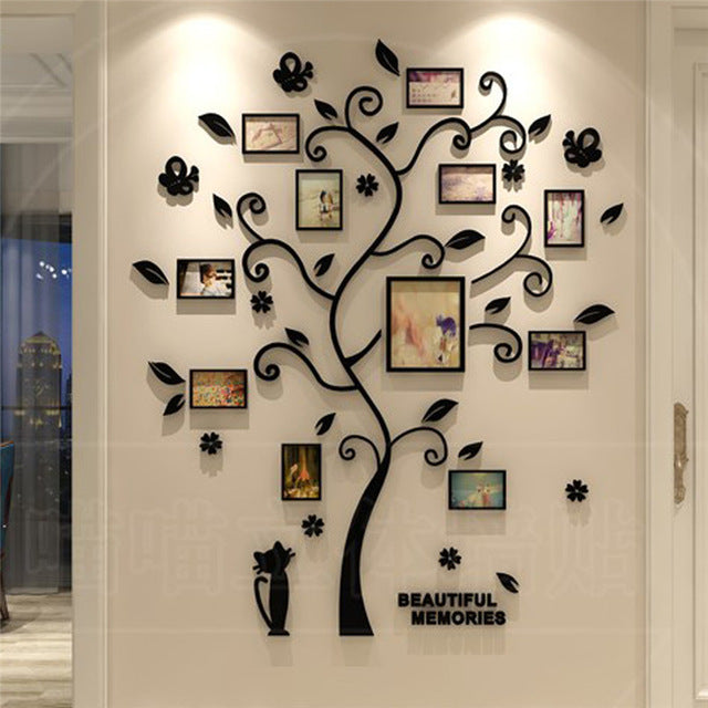 Family photo frame tree wall sticker Image