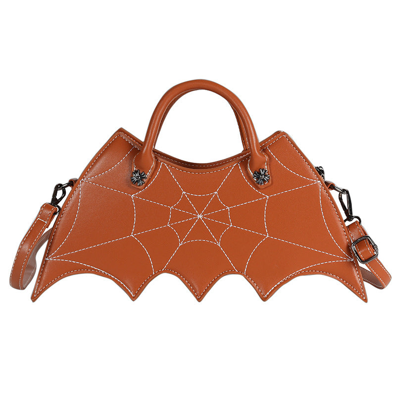 Halloween Spider Web Shape Shoulder Bags Personality Batgirl Tide Pu Handbags Fashoin Messenger Crossbody Bag Image