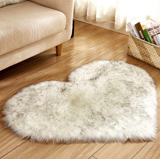 Plush Heart Shaped Carpet Non-Slip Mat Fluffy Rug Floor Mat Blanket Sofa Cushion Foot Pad Carpets For Living Room Home Decor Image