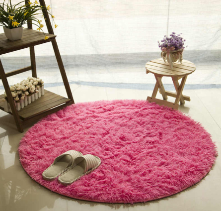 Fluffy Round Rug Carpets For Living Room Decor Faux Fur Carpet Kids Room Long Plush Rugs For Bedroom Shaggy Area Rug Modern Mat Image