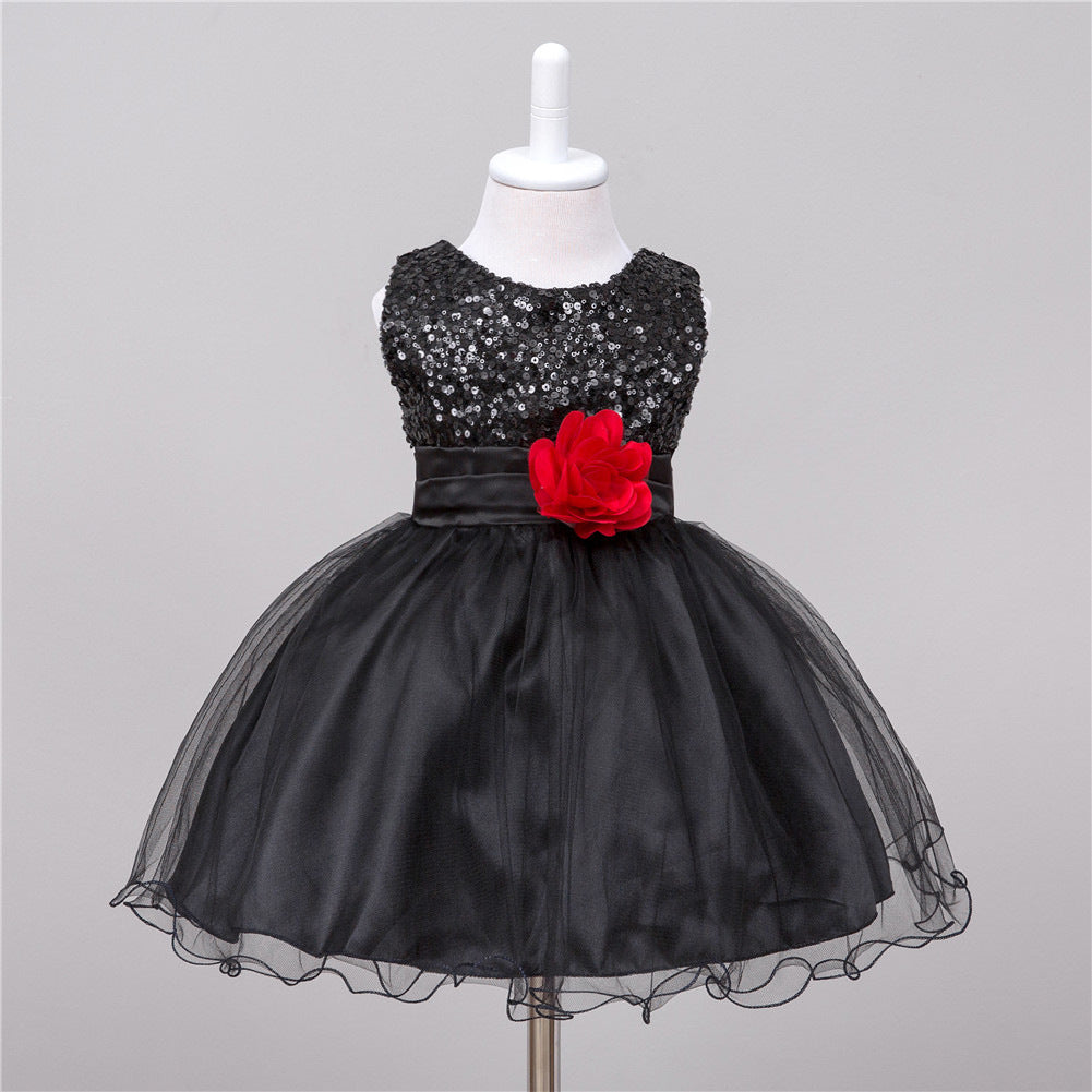 Baby Sequin Dress Flower Girl Wedding Princess Dress Image