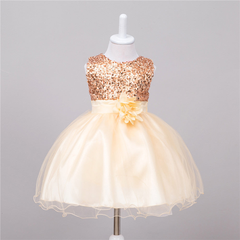 Baby Sequin Dress Flower Girl Wedding Princess Dress Image