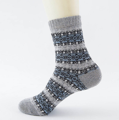 Winter Thick Warm Stripe Wool Socks Casual Sock Business Socks Image