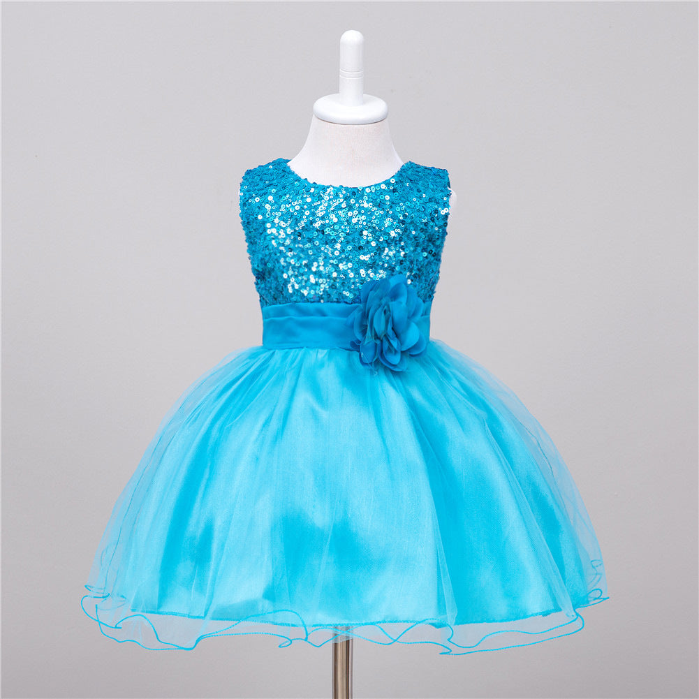 Baby Sequin Dress Flower Girl Wedding Princess Dress Image