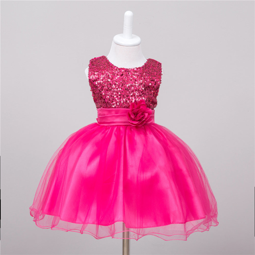 Baby Sequin Dress Flower Girl Wedding Princess Dress Image