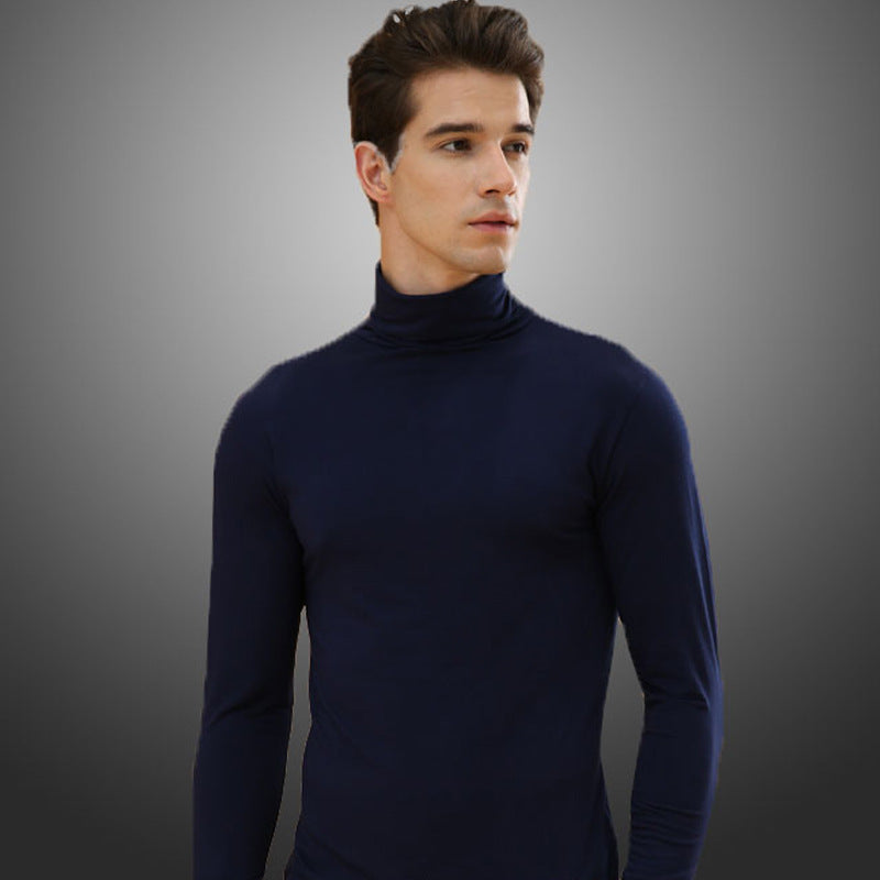 Men's high neck lapel thermal underwear Image