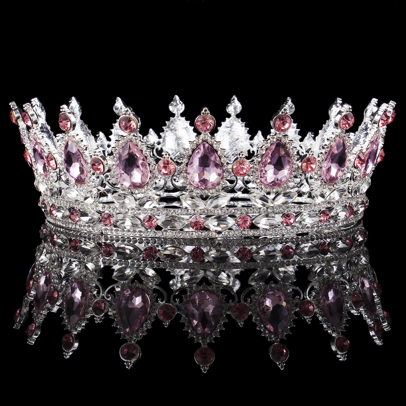 Baroque Bridal Crown Headdress Rhinestone Hair Accessories Image