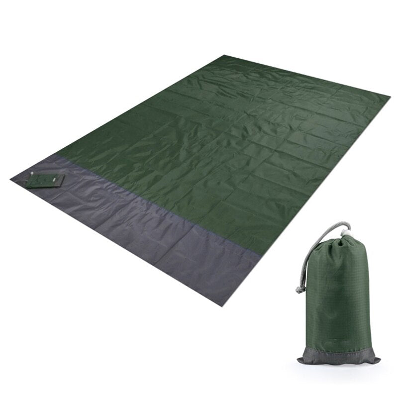 Portable Waterproof Picnic Mat Beach Mat Pocket Blanket Image