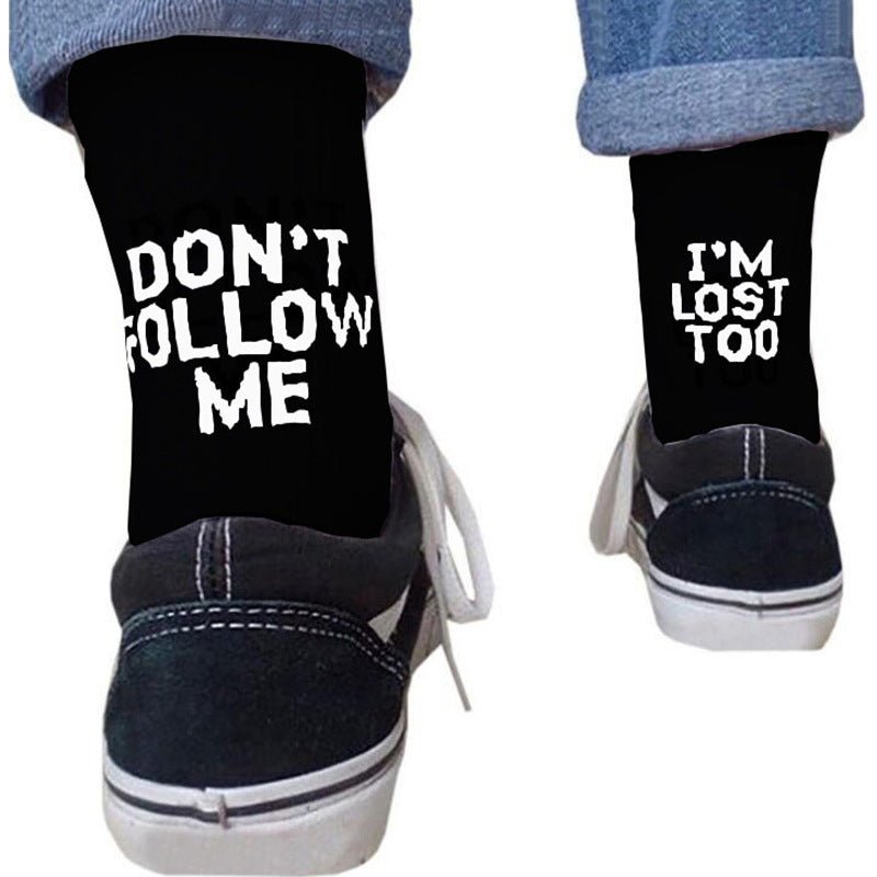 English alphabet socks ins tide socks Image