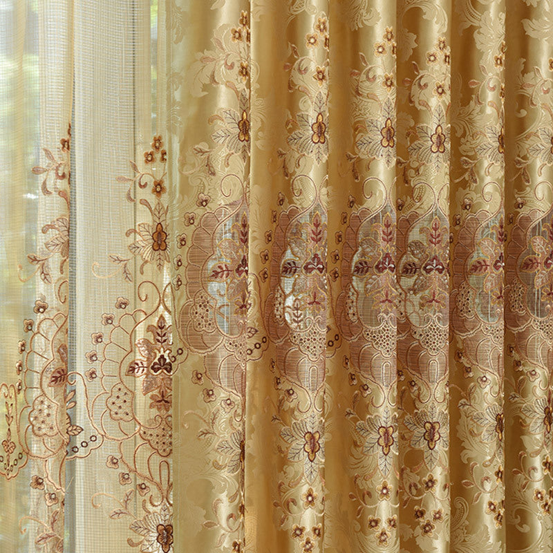 Hollow embroidery curtain fabric Image