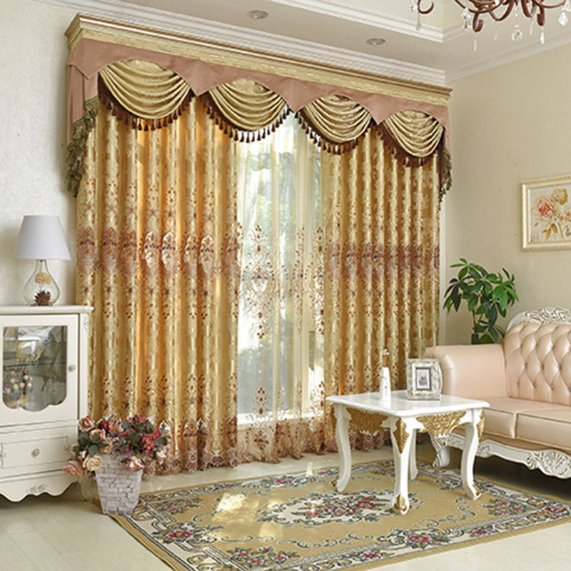 Hollow embroidery curtain fabric Image