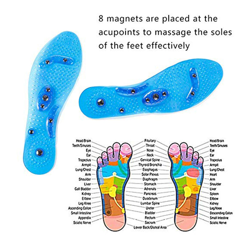 Magnet Magnetic Plus Elastomer Transparent Silicone Massage Insole Health Massage Insole Magnetic Therapy Anti-fatigue Image