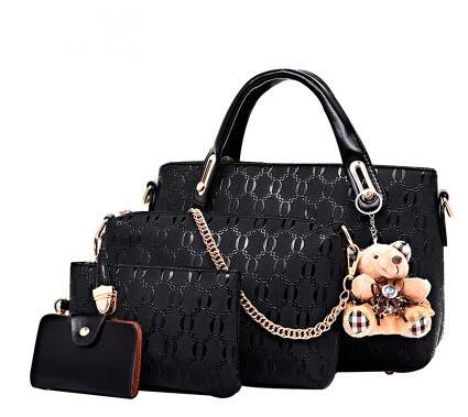 2021 new Korean fashion handbags embossed four piece ladies bag shoulder diagonal handbag Image