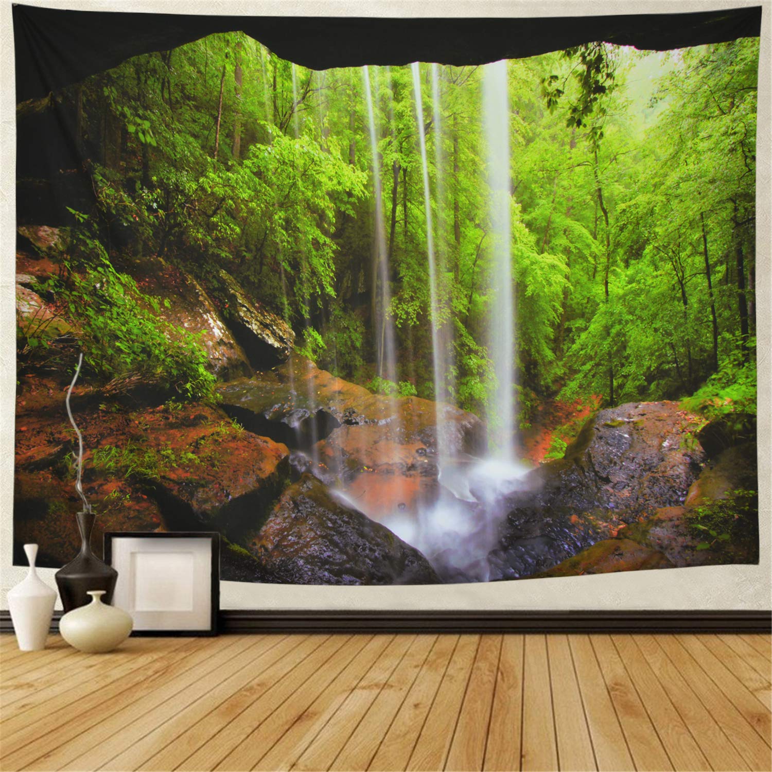 Big Tapestry Beautiful Natural Forest Large Wall Hanging Hippie Wall Hanging Bohemian Wall Tapestries Mandala Wall Art Decor Image