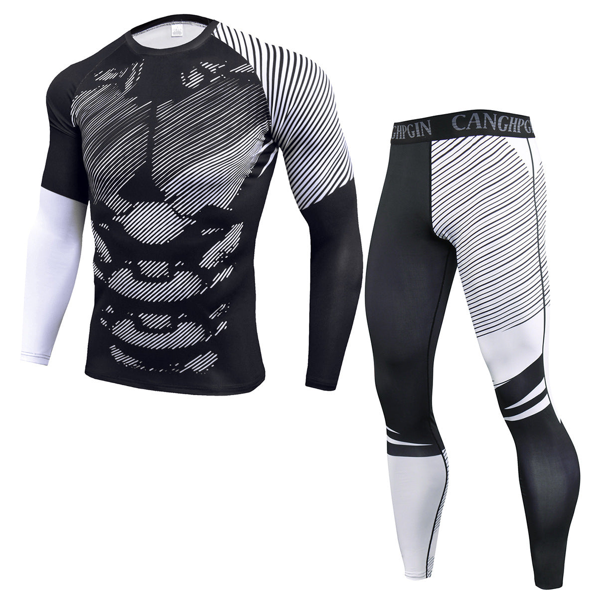 Men's PRO Tight Fitness Sports Training Suit Stretch Image