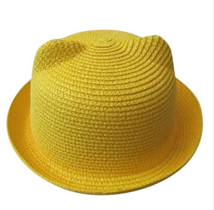 Summer hat Korean cute cat ears straw hat sun hat sun hat