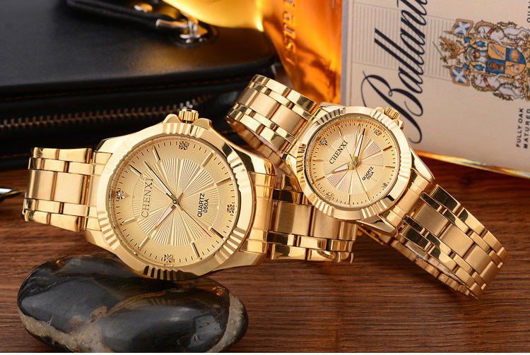 Luxury Brand Man Gold Dress Watches Stainless Steel Image