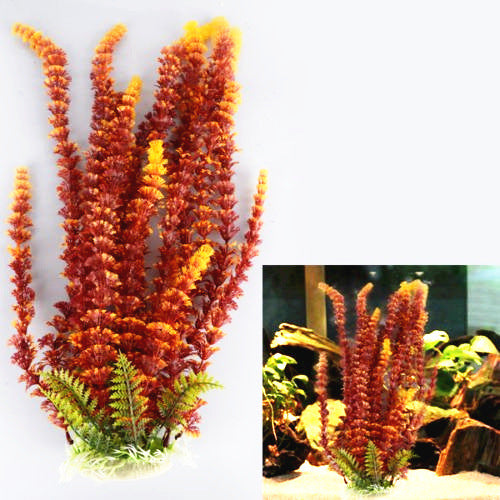 Aquarium fish tank ornament simulation plant Image