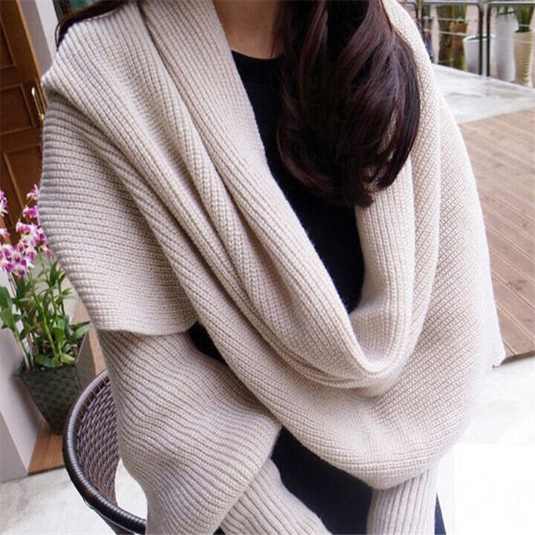 Sweater Scarf Cashmere Ladies Girl Woman Clothing Casual Wear Image