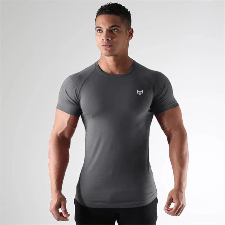 Gym Short Sleeve T Quick Dry Gym Clothes For Running Image