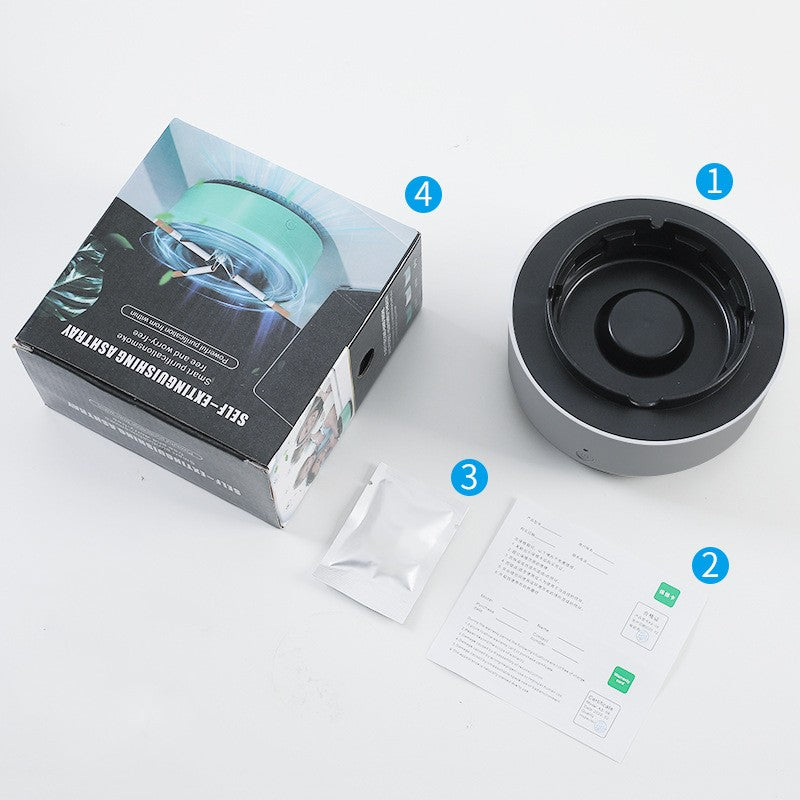 Smoke Removal Air Purification Ashtray Anion Purification Practical Automatic Purifier Ashtray Portable Gadgets For Car Ashtray Image