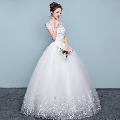 Qidi wedding dress shoulder wedding dress