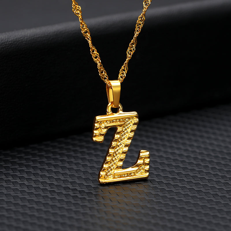 26 letters gold-plated pendant necklace Image