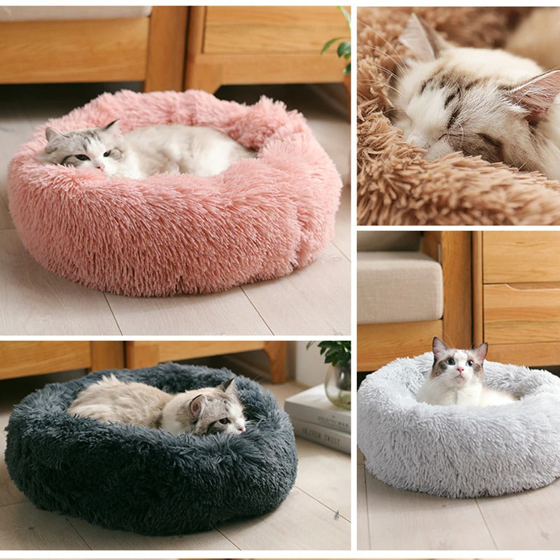 Dog Bed Super Soft Washable Long Plush Pet Kennel Deep Sleep Dog House Velvet Mats Sofa For Dog Basket Pet Cat Bed Image