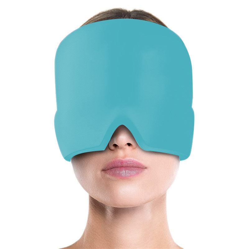 Ice Compress Headache Eye Mask Hat Relief For Migraines, Stress, And Tension Massage Tool Image