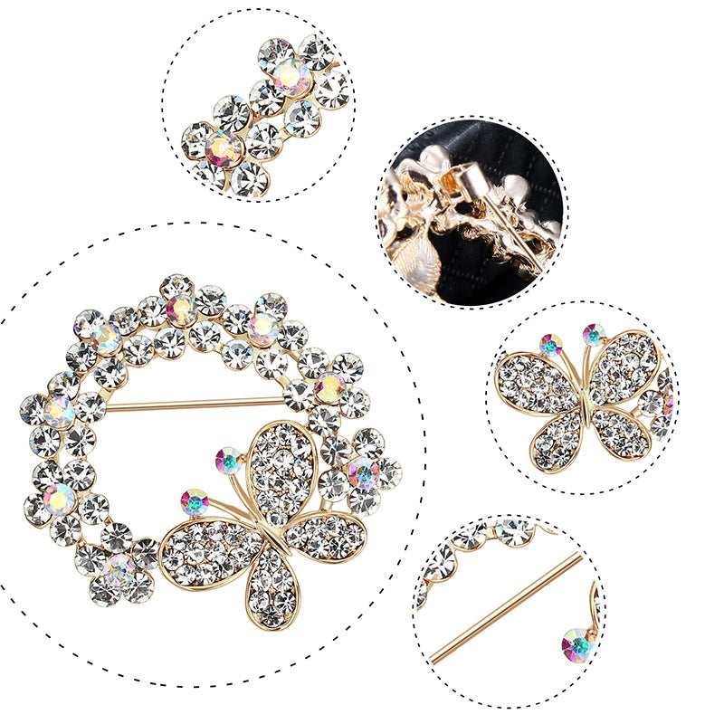 Butterfly Full Fashion Alloy Diamond Brooch Image